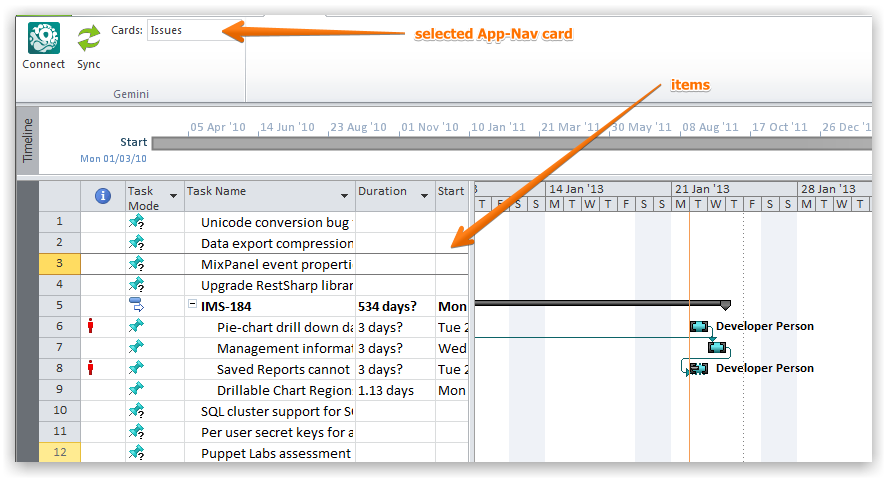 does changing ms project mapping file affect tfs